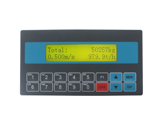 Exposição do LCD que pesa o indicador do instrumento para o pesador da correia com totalizar do peso