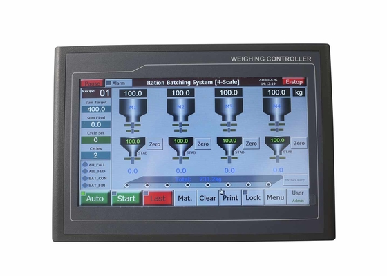 Controlador de peso industrial do indicador, TFT - grupo da ração do toque que pesa o controlador de sistema