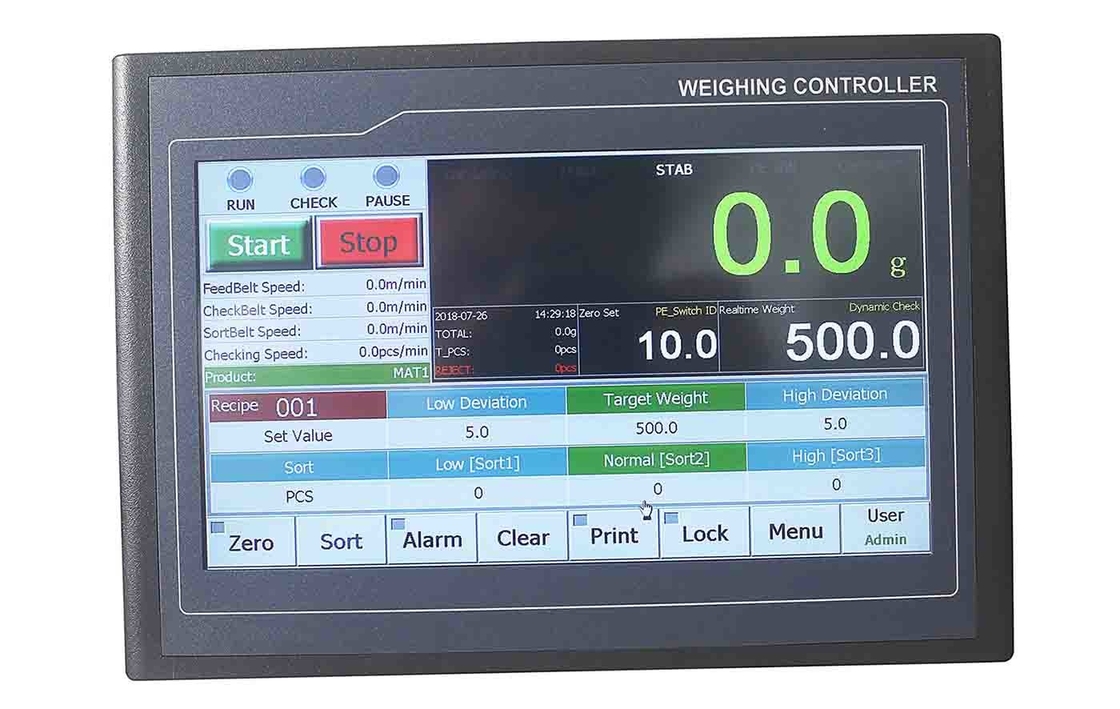 Controlador do indicador da balança de controlo, controlador do indicador do peso do tela táctil